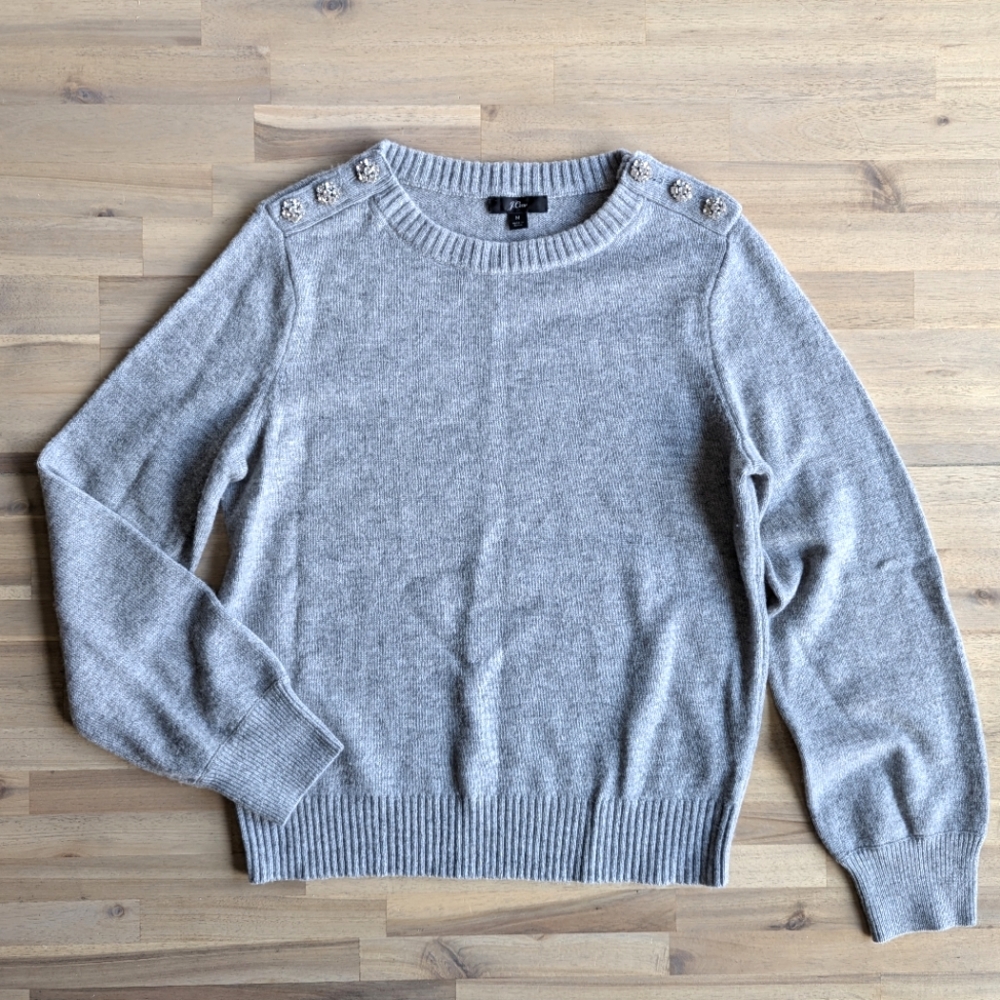 J. Crew Jewel‎ Shoulder Sweater NWOT